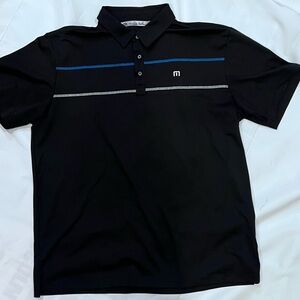 Travis Mathew Polo Shirt Men's XLarge Black Golf Casual Classic with Logo XL